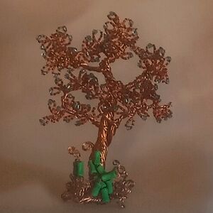Hand Crafted Copper Tree"Christmas in the Jungle"